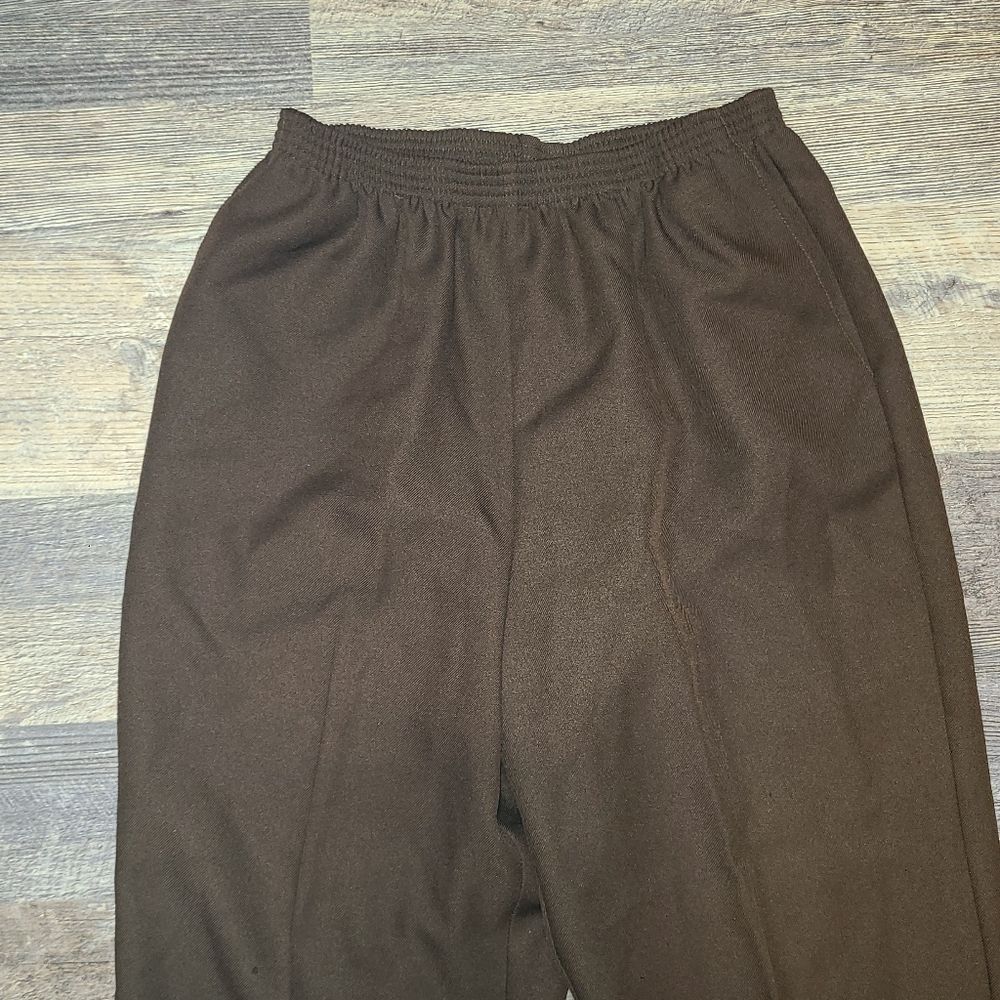 Alfred Dunner Brown Elastic Waist Pull On Pants - Picture 4 of 7